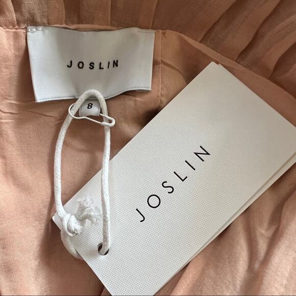 (Flawed) NWT Joslin Studio Taylor Linen Ramie Mini Dress in Rose US Size 4 - Picture 10 of 11